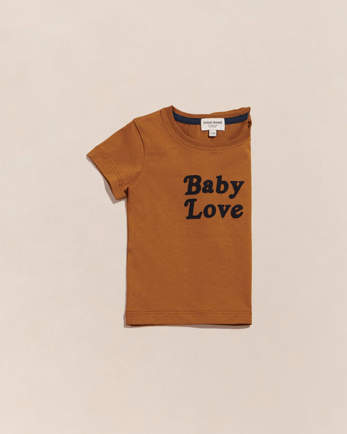 Le t-shirt Baby love en coton bio - caramel - émoi émoi   - 1 