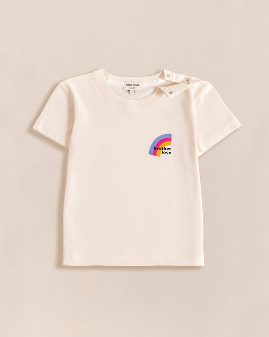 white rainbow shirt