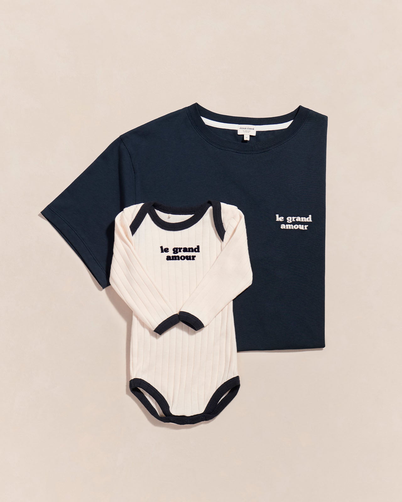 Le t-shirt homme et le body Le grand amour