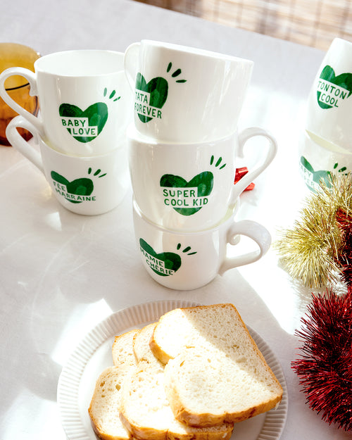 Le mug coeur Baby love - vert sapin - émoi émoi   - 2 