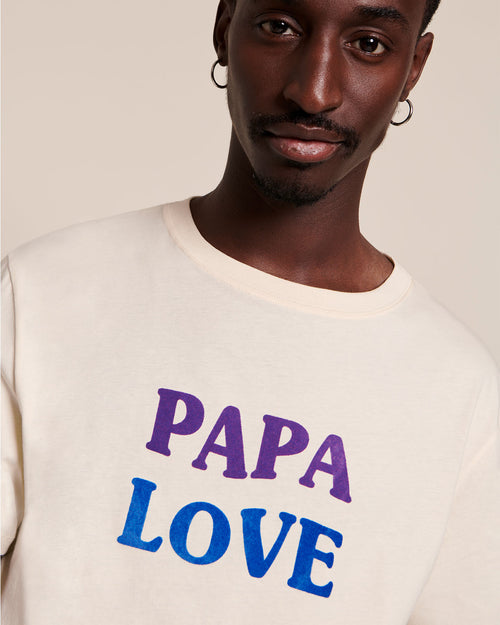 Le t-shirt Papa love en coton bio - crème - émoi émoi   - 2 