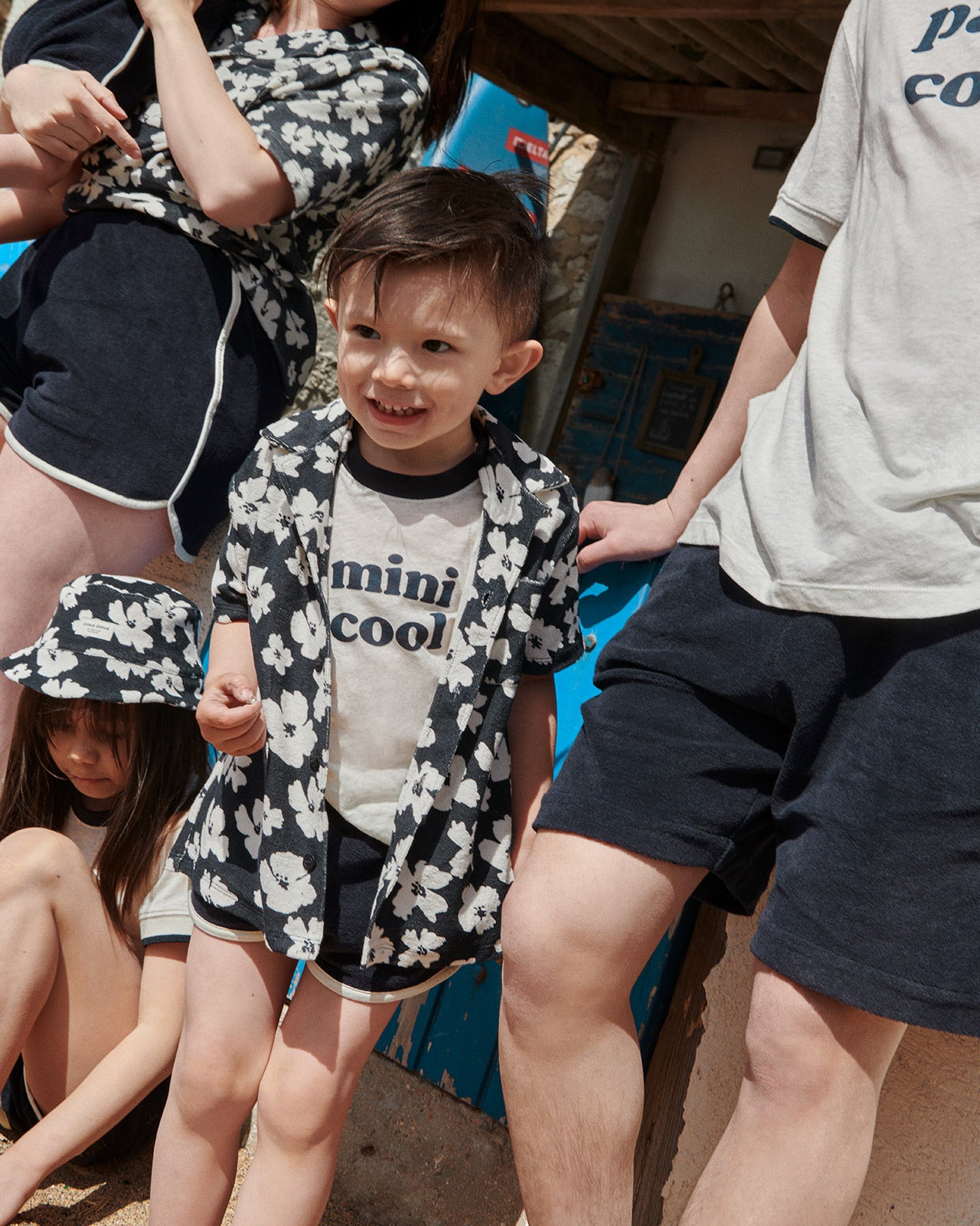 La chemise Côme enfant en éponge de coton bio - Anémones