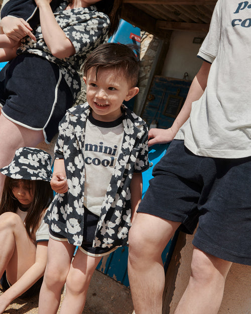 La chemise Côme enfant en éponge de coton bio - Anémones - émoi émoi   - 1 