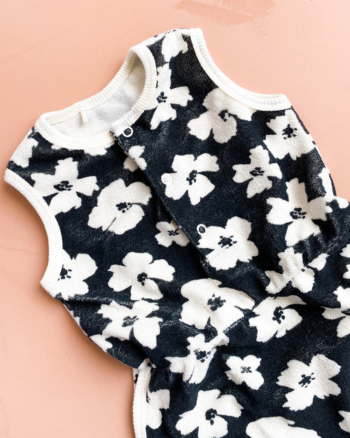 La mini combinaison Anémones en éponge de coton bio - émoi émoi   - 2 