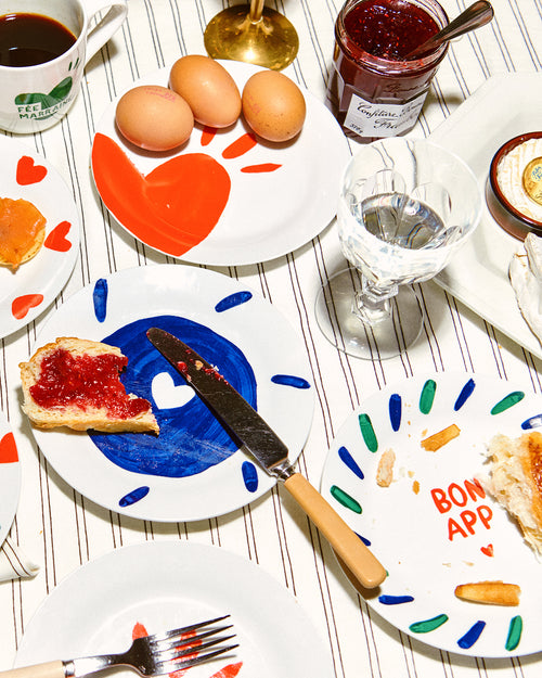 Le lot de 6 assiettes en porcelaine - 19 cm - émoi émoi   - 2 