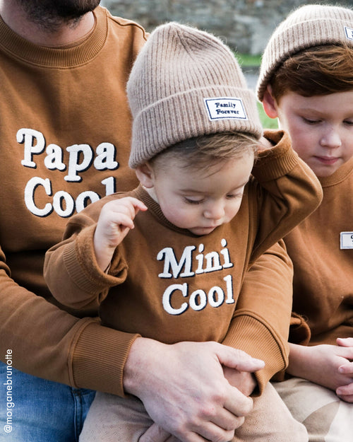 Le sweat Mini cool en coton bio - caramel - émoi émoi   - 3 