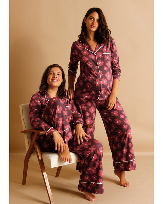 Le pyjama Birds femme en tencel - latte – émoi émoi