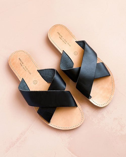 Les sandales Gaël homme en cuir noir - Théluto x émoi émoi - émoi émoi   - 4 