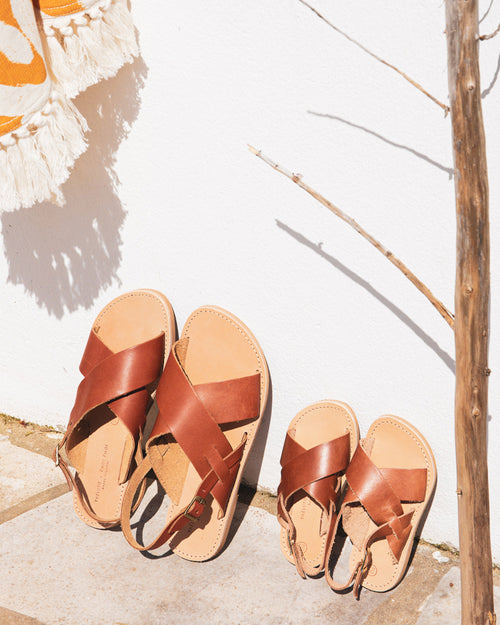 Les sandales Tom enfant en cuir naturel - Théluto x émoi émoi - émoi émoi   - 4 