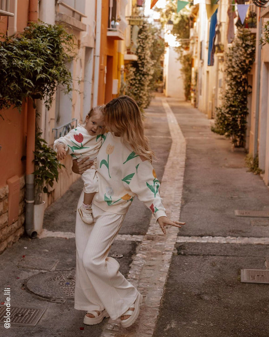 Le pantalon Pauline en coton bio - Fleurs sauvages